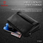 Çantë dore për meshkuj Earldom BG05, anti-theft, me fingerprint lock, lëkurë premium