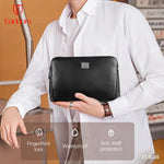 Çantë dore për meshkuj Earldom BG05, anti-theft, me fingerprint lock, lëkurë premium