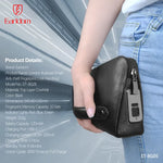 Çantë dore për meshkuj Earldom BG05, anti-theft, me fingerprint lock, lëkurë premium