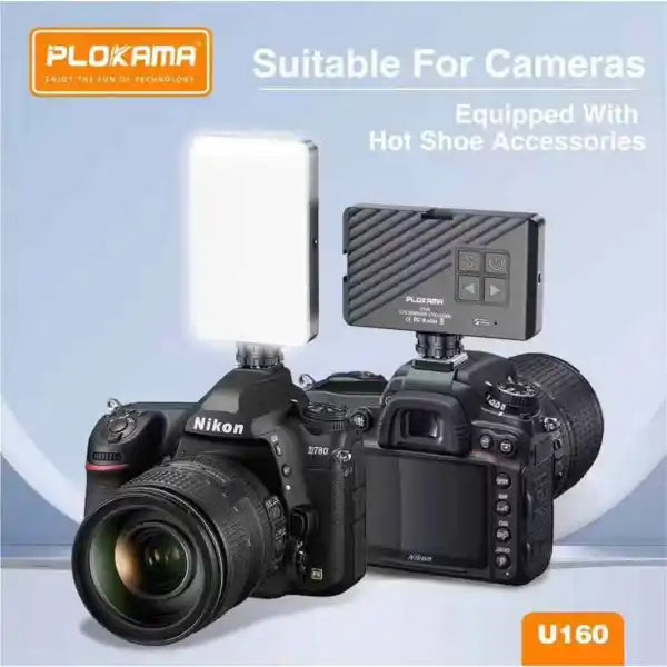 Dritë e vogel për celular/kamerë Plokama U160 LED, Tricolor, 6.5W