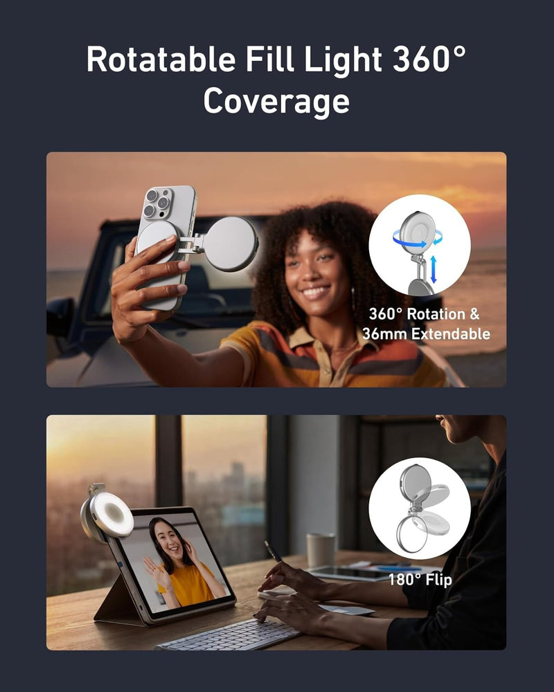 Drite Magnetike per Selfie me Pasqyre LED 360