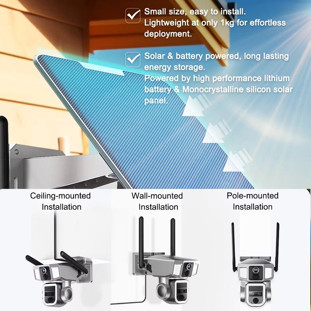 Kamere Solare 4G Triple Lense 9. 0MP