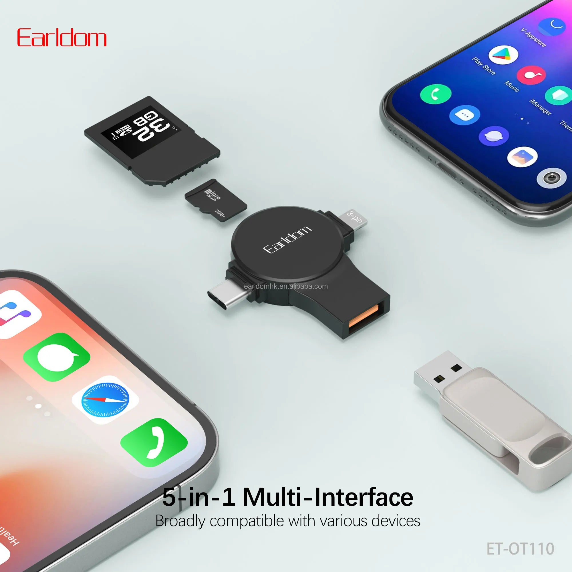 Mini SD Card Lexues per USB- C Earldom OT- 92C