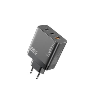 Adapter karikimi Earldom EU41, 65W, GaN, 2×Type-C + USB, fast charge